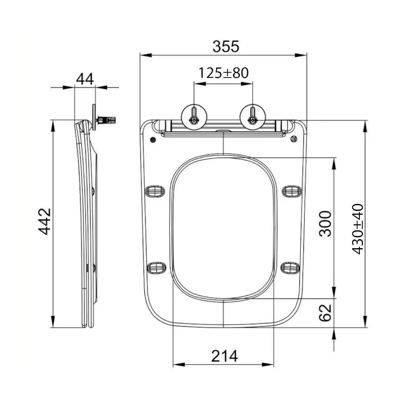 PORTO WC sedátko, SLIM, Soft Close, Easy Take, bílá PZS102