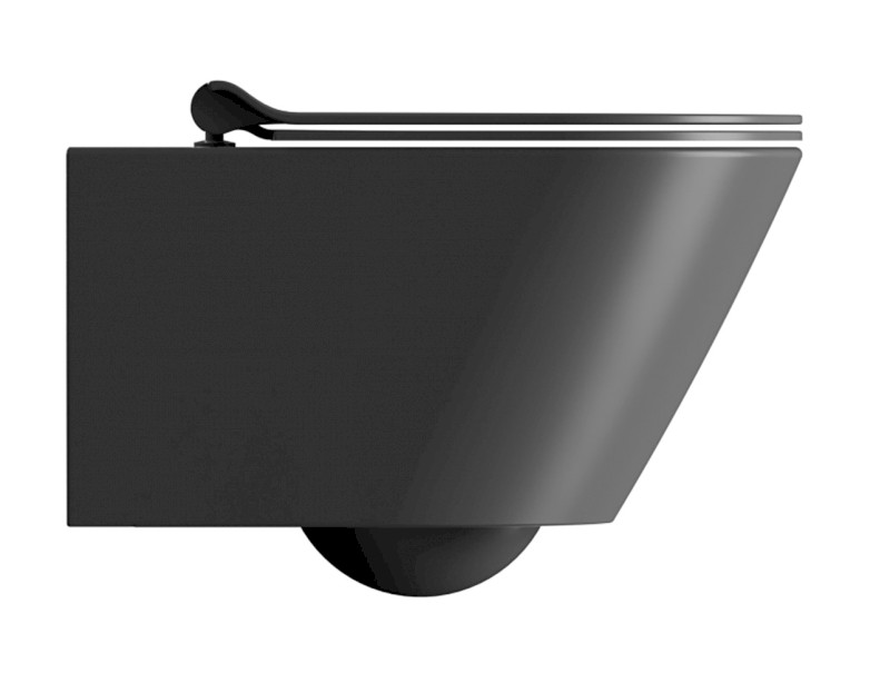 KUBE X závěsná WC mísa, GeniusFlush, 36x55cm, černá dual-mat 941326