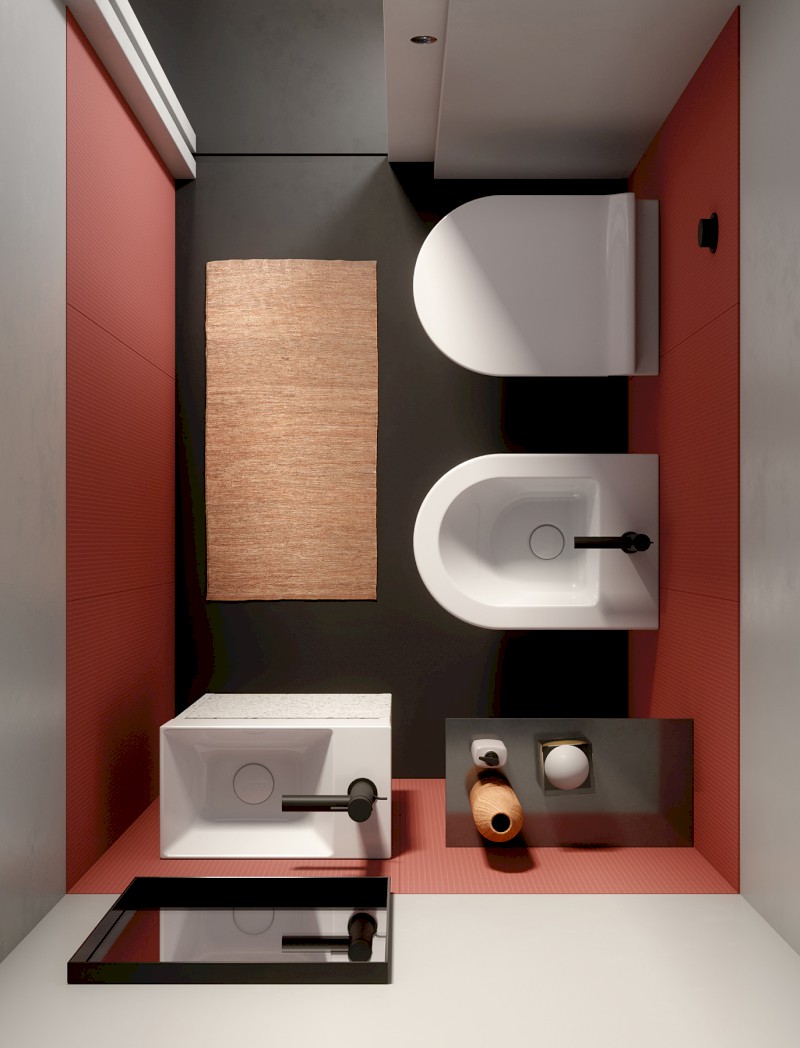 KUBE X bidet závěsný 36x50cm, bílá ExtraGlaze 9464111