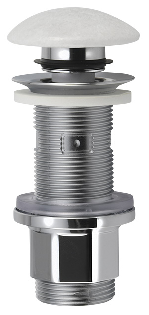 BLOK umyvadlová výpust 5/4“, click-clack, zátka leštěný bílý mramor 2401-921