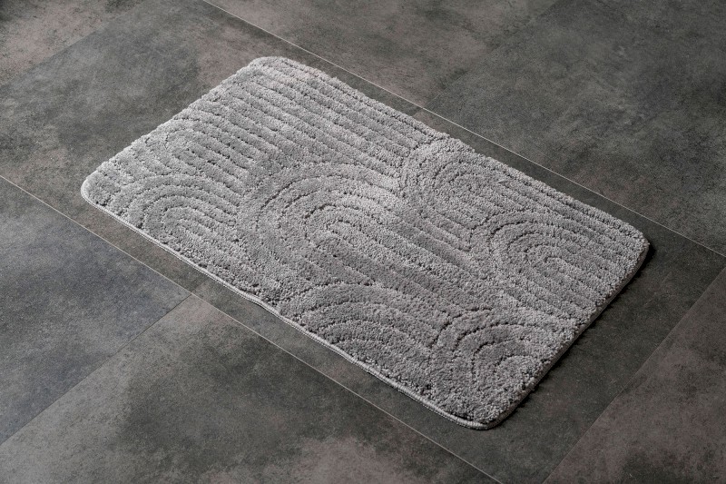 RIST koupelnová předložka, 50x80cm, 100% polyester, protiskluz, šedá NI8593