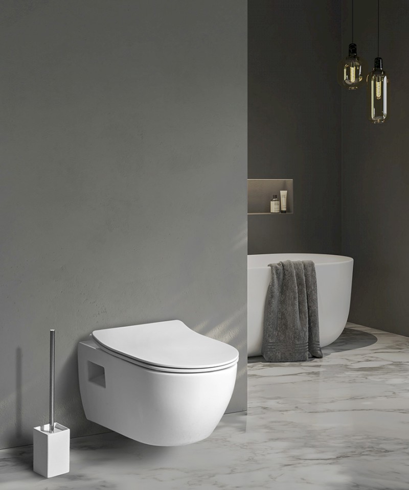 LUNA závěsná WC mísa, Vortex Rimless, 35,5x49cm, bílá 201.331.4