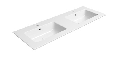 PURA keramické dvojumyvadlo Slim 122x46cm, bílá ExtraGlaze 8888111