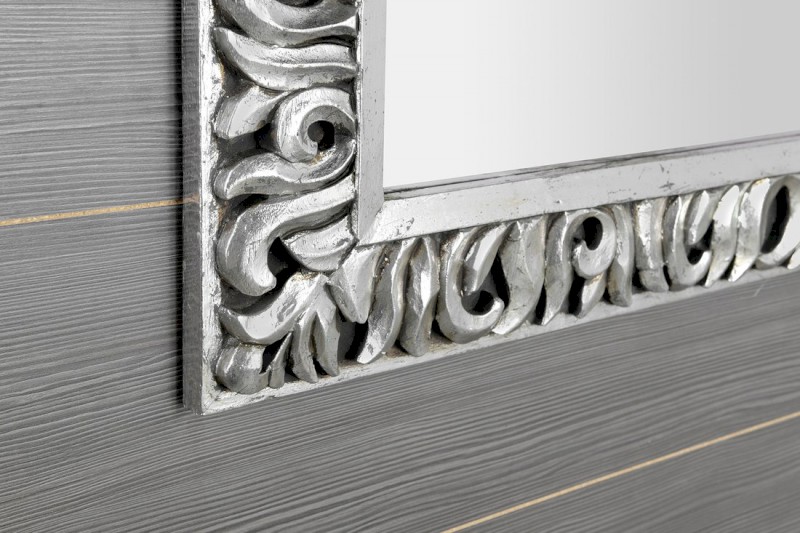 ZEEGRAS zrcadlo ve vyřezávaném rámu 90x90cm, stříbrná IN401