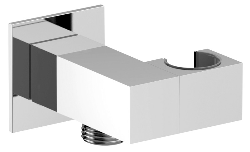 Držák sprchy hranatý, otočný, s vyústěním, chrom SG301
