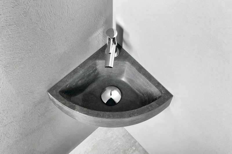 BLOK kamenné umývátko rohové 30x30cm, antracit 2401-30