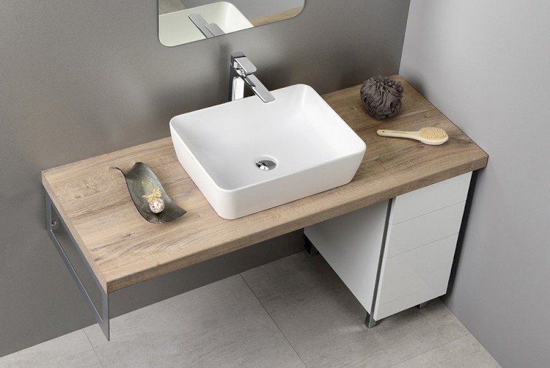 SAND/NUBES keramické umyvadlo na desku 50x38cm, bílá mat 903709