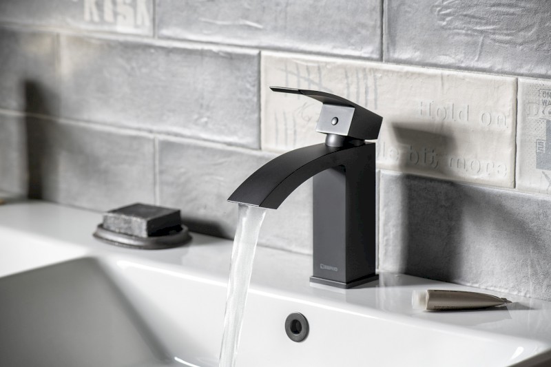 GINKO 35 stojánková umyvadlová baterie, černá mat 1101-02B