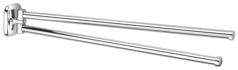 RUMBA dvojitý držák ručníků otočný 450mm, chrom RB121
