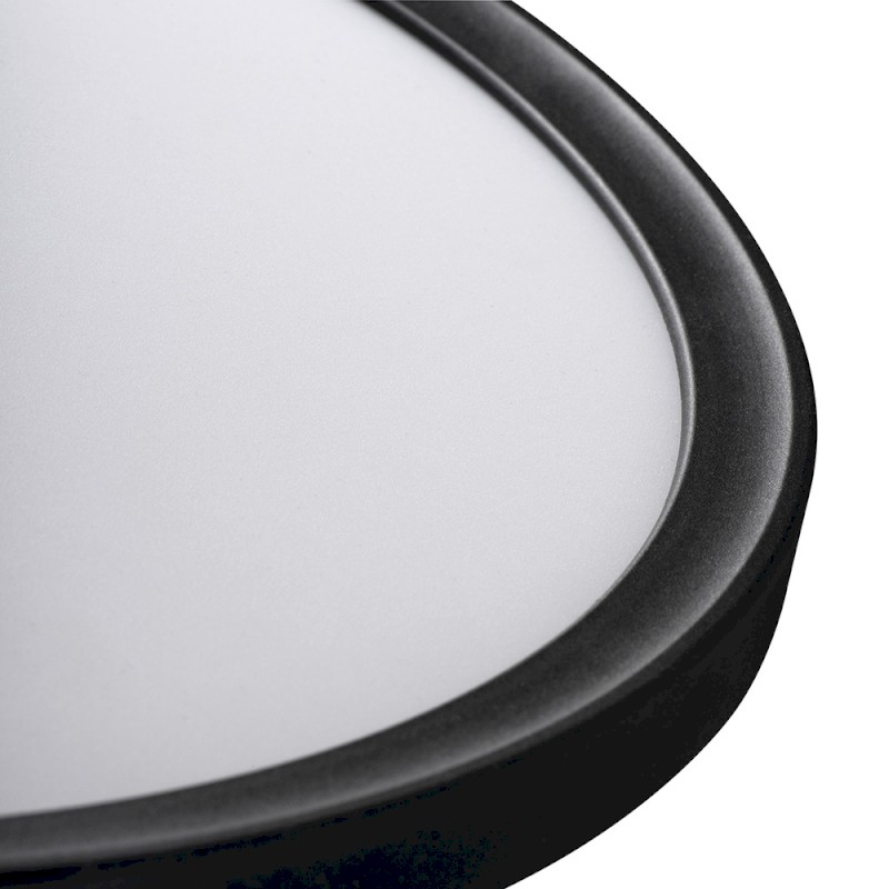 AZPO stropní LED svítidlo, ø 420mm, 22W,3000/4000/6000K, IP54, černá mat 31517