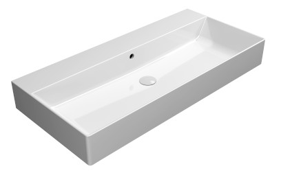 KUBE X keramické umyvadlo 100x47cm, bez otvoru, bílá ExtraGlaze 9423011