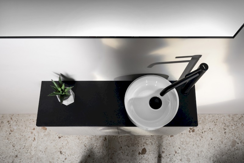 PREMIO deska kompozit 80x23,5cm, černá mat PRE010-3535