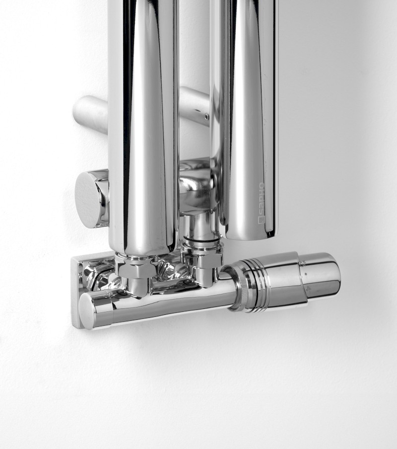 PILON otopné těleso 122x1800mm, se dvěma háčky pro ručník, chrom IZ123T