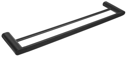 FLORI dvojitý držák ručníků 600mm, černá mat RF011/15
