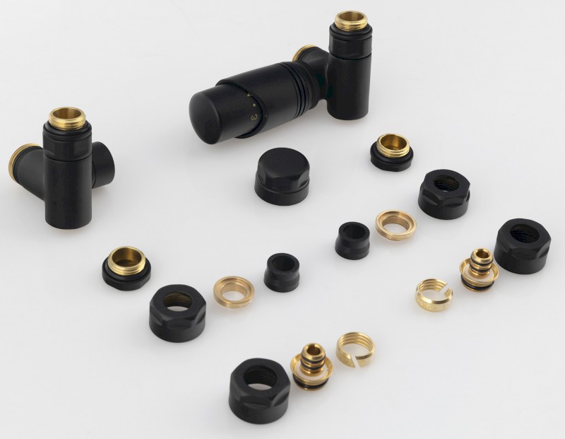 WICHER ECK COMBI připojovací sada termostatická rohová, černá mat 600.321.6