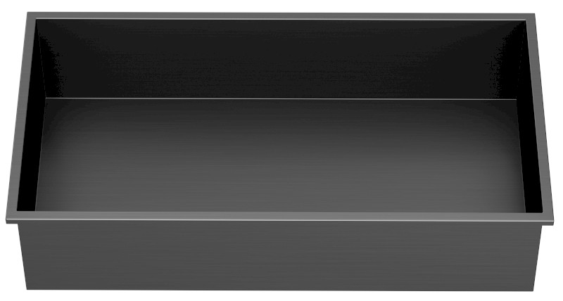 DENBO zapuštěná police do obkladu, 510x270mm, nerez, gun metal 1301-53B