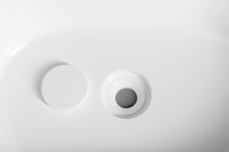 GERANO umyvadlo na desku, litý mramor, 60x38cm, kryt výpusti, bílá GN600