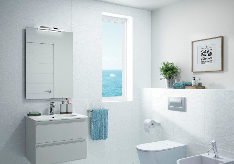 VERONICA 2 LED svítidlo, 8 W, 300x25x83 mm, IP44, chrom E26698CI