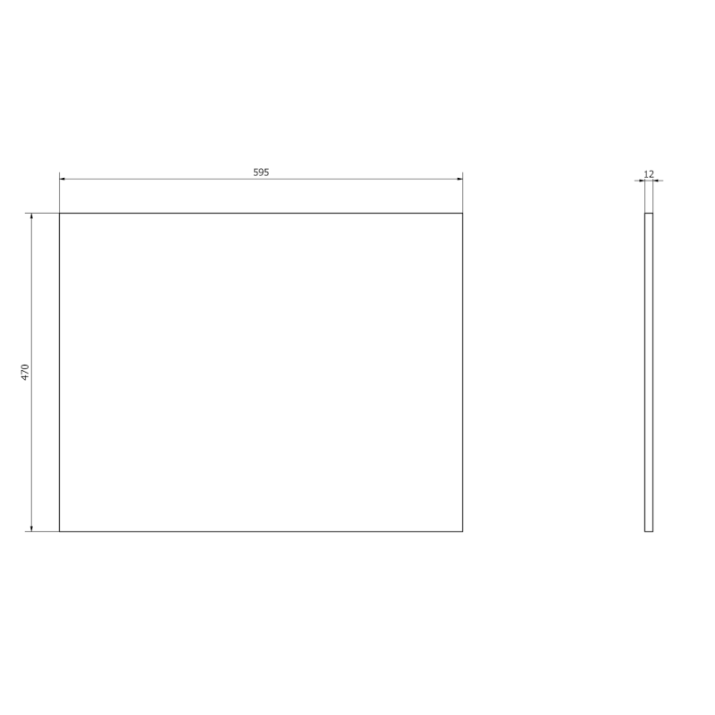 SKARA deska Rockstone 59,5x1,2x47cm, bílá mat CG022-0101