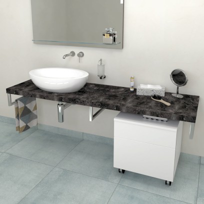 AVICE deska pod umyvadlo 130x50cm, tl.5cm, štípaný kámen AV139