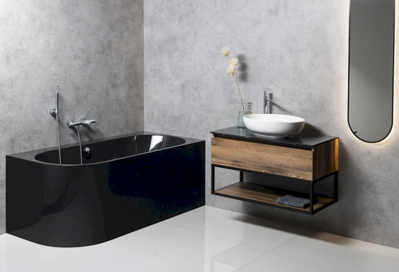 ASTRA R MONOLITH asymetrická vana 160x75x60cm, šedá 34611M.30