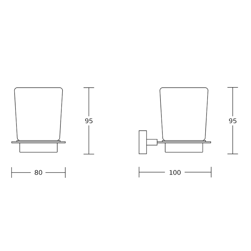 APOLLO sklenka, mléčné sklo, chrom 1416-04