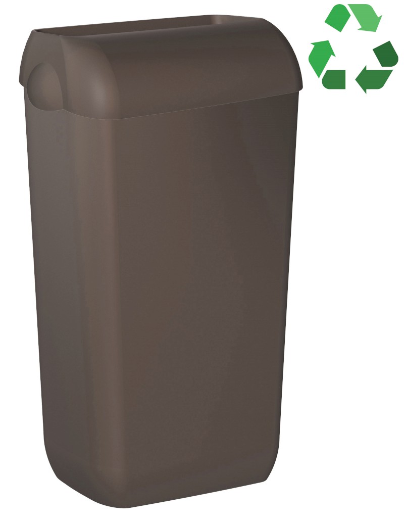 ECOLORED odpadkový koš nástěnný s víkem 23l, ABS, Soft Touch, hnědá A74020DB
