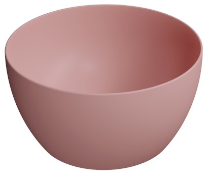 PURA keramické umyvadlo na desku vysoké, průměr 42cm, blush mat 885224