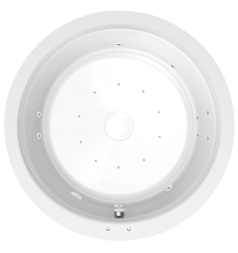 OBLO hydromasážní vana, 165x48cm, Active Hydro-Air, chrom 72840.2010