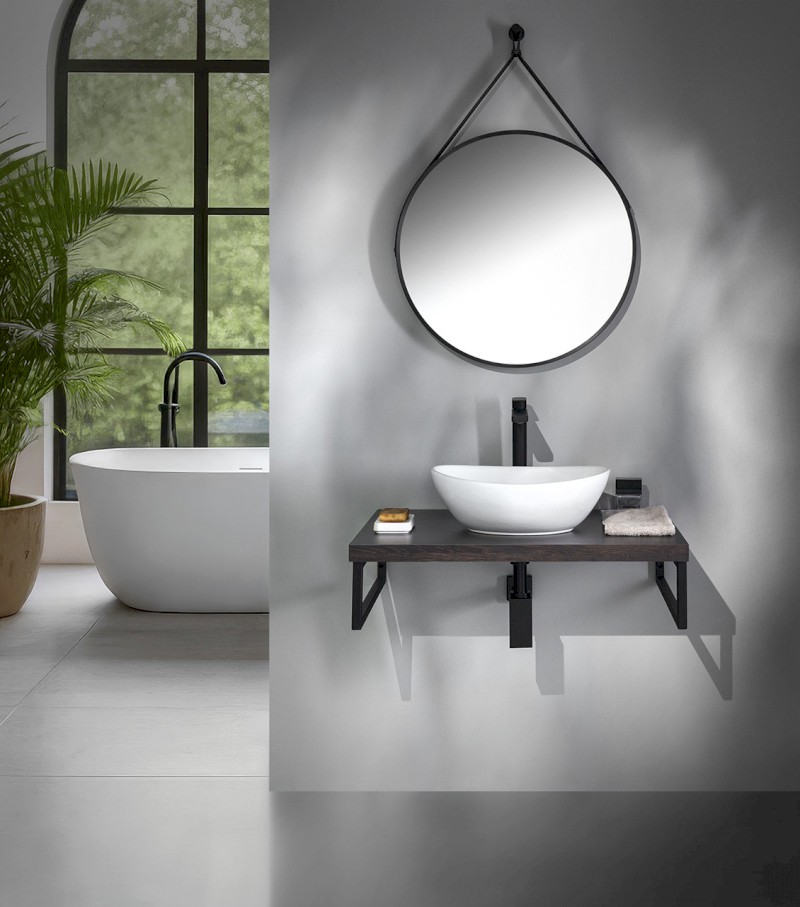 VEGA deska pod umyvadlo 104x45cm, dub černý VG610