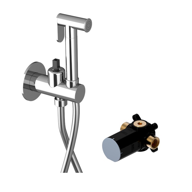 ULTRAMIX tělo podomítkové bidetové baterie se Stop sprškou, kulatá, chrom UT013-1