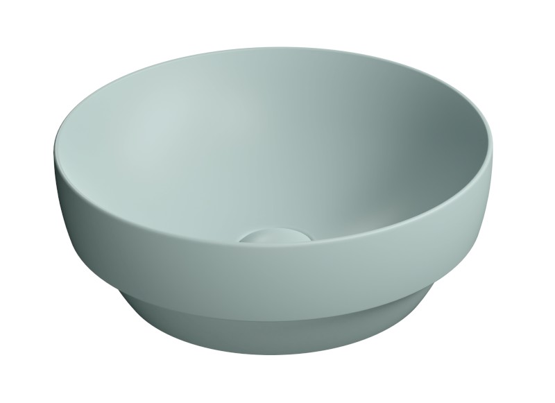 PURA keramické umyvadlo na desku, průměr 40cm, ghiaccio mat 884615