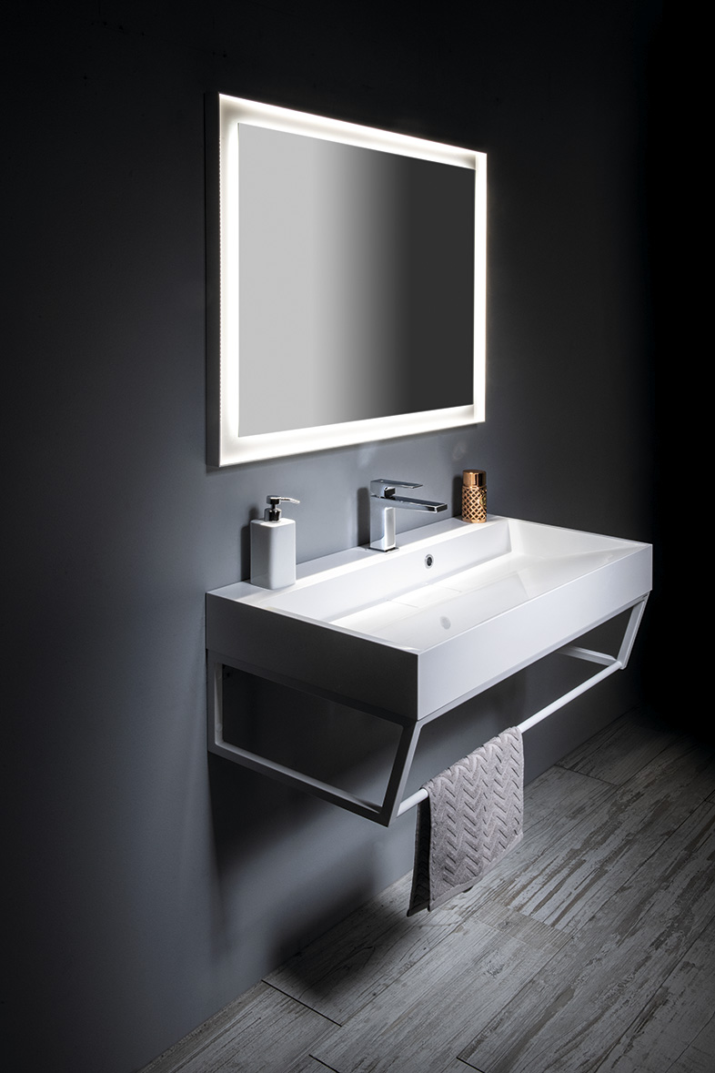 AMUR umyvadlo, litý mramor, 90x46cm, kryt výpusti, bílá 55032