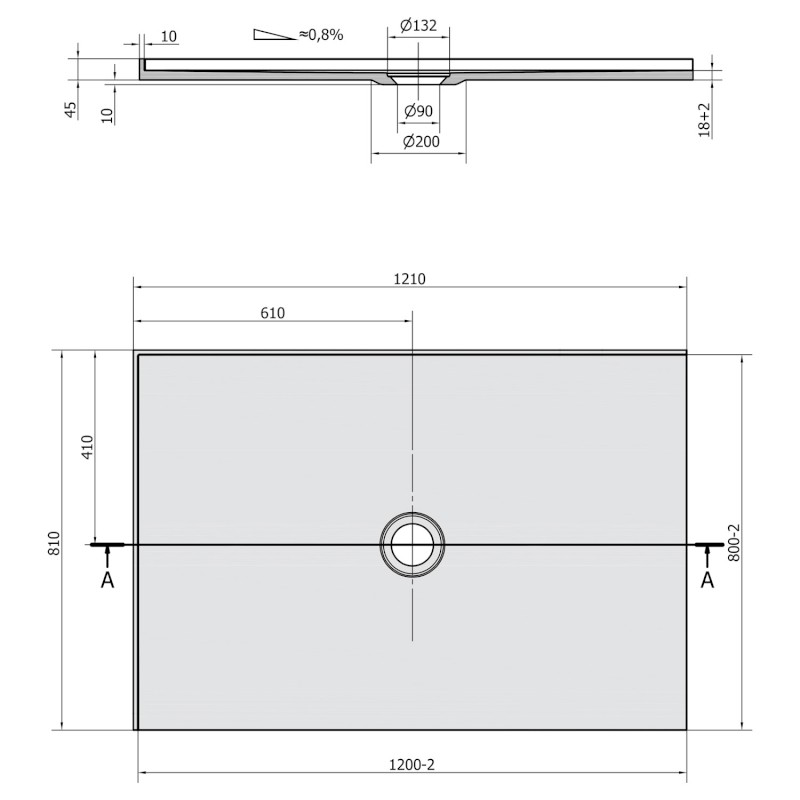 MIRAI sprchová vanička z litého mramoru, obdélník 120x80x1,8cm, levá, bílá 73177