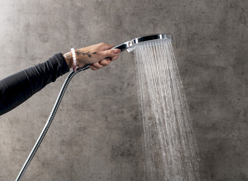 Ruční masážní sprcha, 3 režimy sprchování, silikon trysky, průměr 120mm, ABS/zlato mat SK879GB