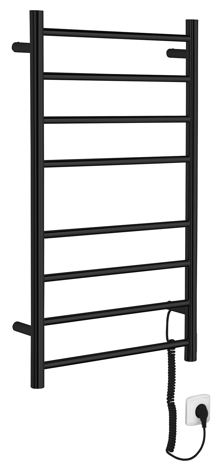 REDONDO elektrický sušák ručníků, kulatý, 500x900 mm, 75 W, černá mat ER220BV