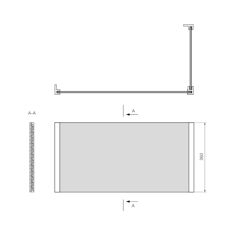 UNIVERSAL rohový panel 120x90x36cm, L/R 95858