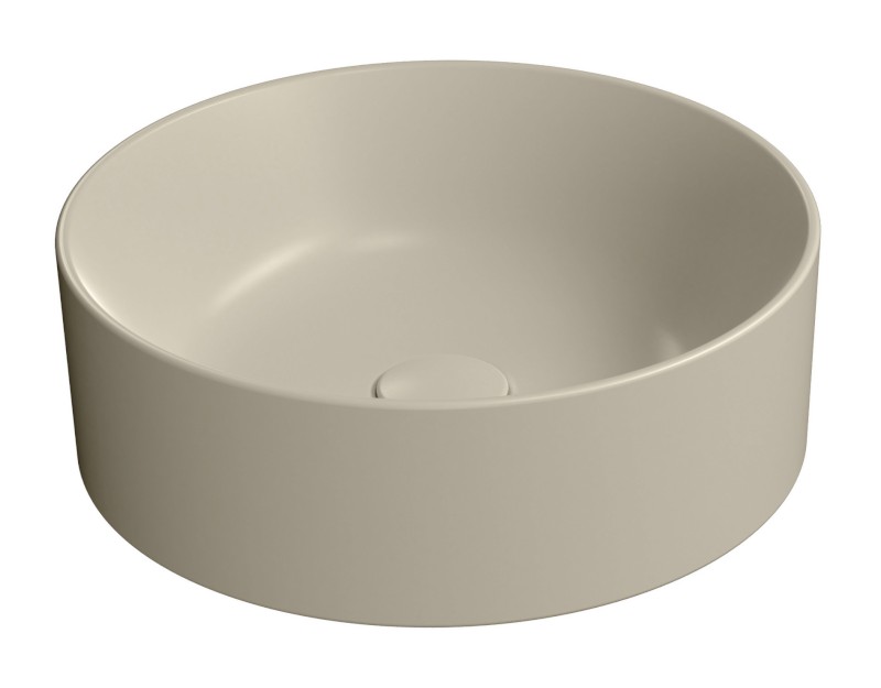 KUBE X keramické umyvadlo na desku, průměr 40cm, creta mat 942608