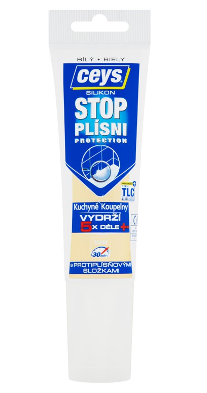 STOP PLÍSNI, sanitární silikon, 125ml, bílá 42505568