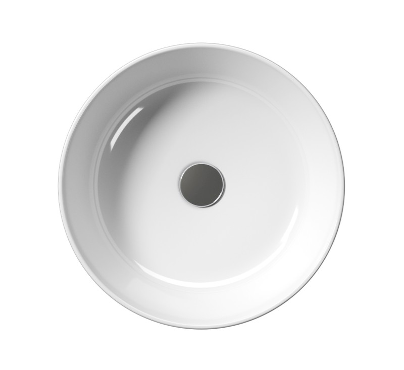 KUBE X keramické umyvadlo na desku, průměr 45cm, bílá ExtraGlaze 942711