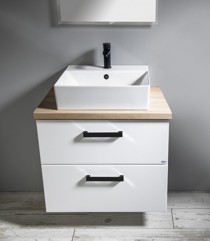 VEGA umyvadlová skříňka 72x57,6x43,6cm, 2x zásuvka, bílá VG073