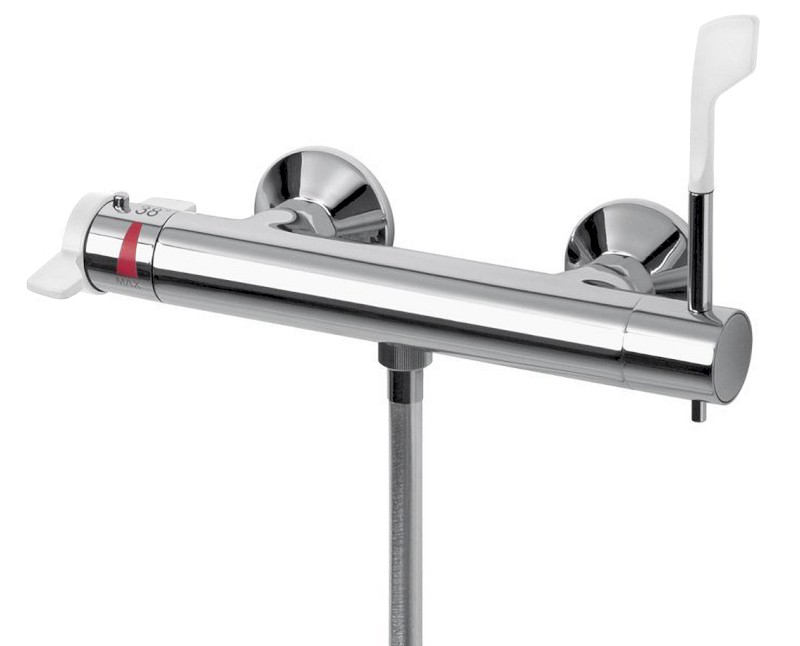 LEA nástěnná sprchová termostatická baterie, lékařská páka, chrom LE245