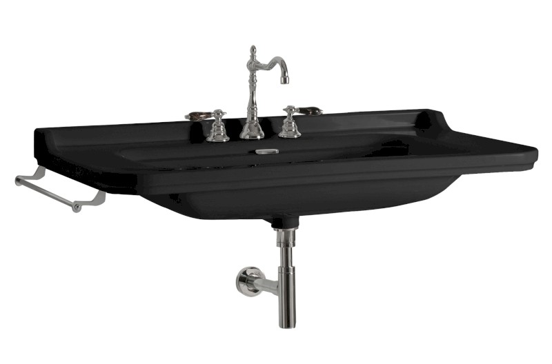 WALDORF keramické umyvadlo 120x55cm, černá mat 4144K7
