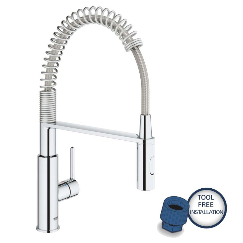 Get Dřezová baterie s flexibilním ramenem a sprškou, chrom GROHE 30361000