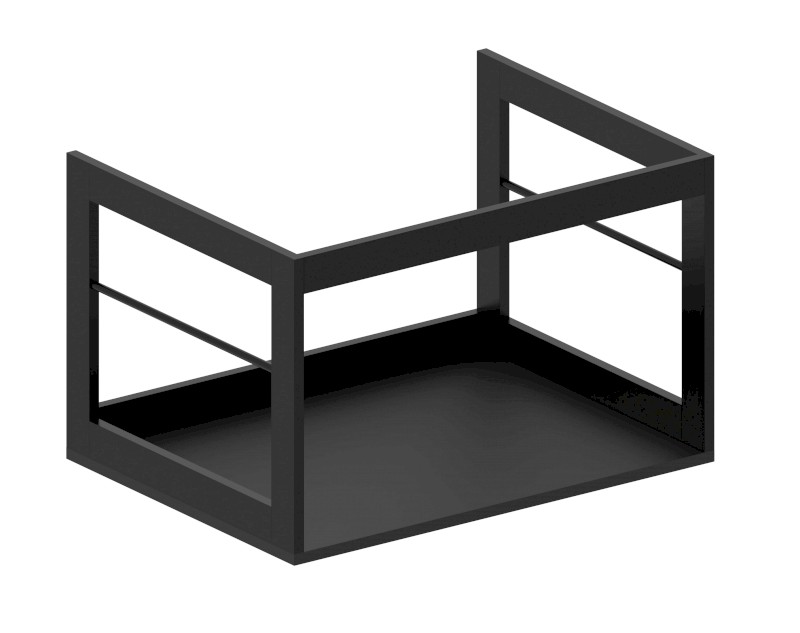 PURA konstrukce pod umyvadlo 62x46cm, černá mat MSP6228