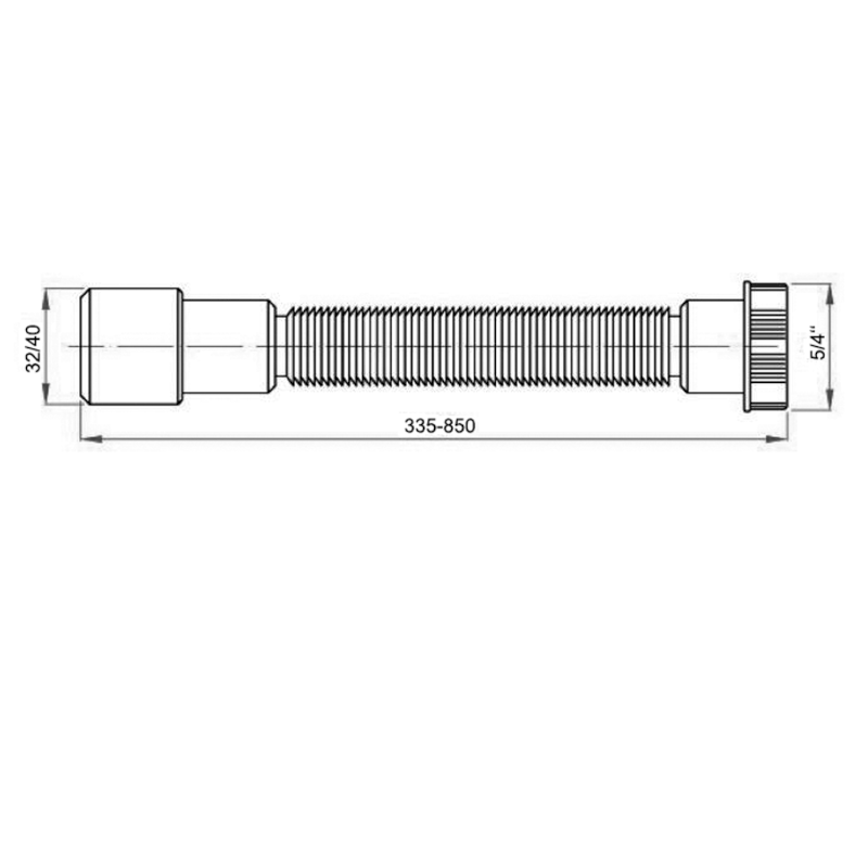 Flexi dopojení s plastovou převlečnou matkou 5/4