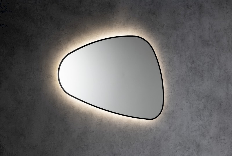 ELENA zrcadlo s LED podsvícením 20W, 68x96cm, černá mat 30574CI