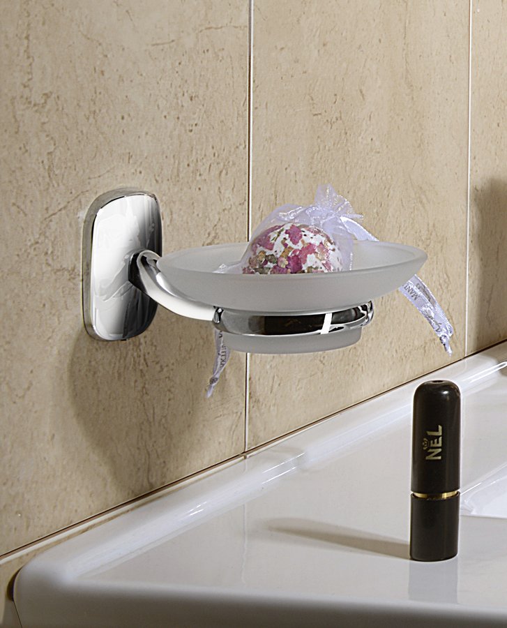 RUMBA mýdlenka, mléčné sklo, chrom RB102