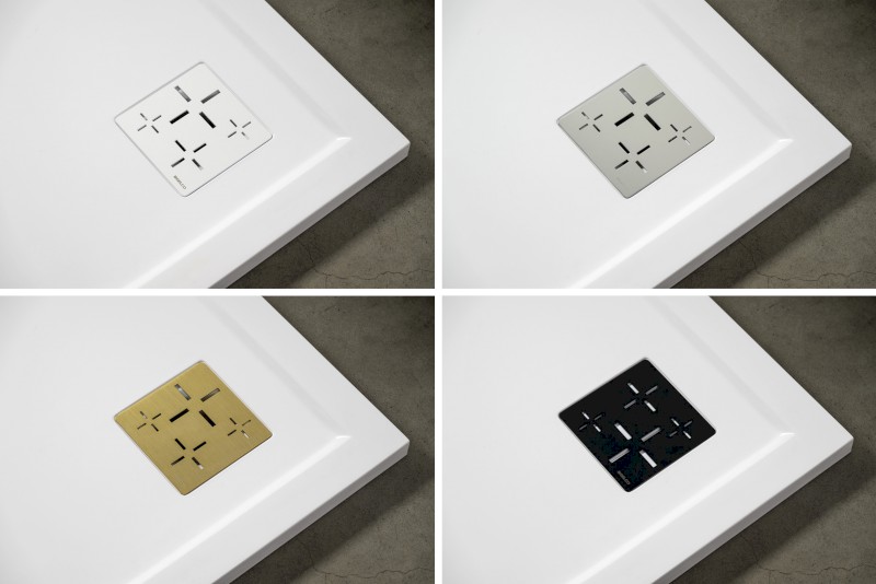 Vaničkový sifon, průměr otvoru 90 mm, DN40, krytka bílá KSM107W-SN90