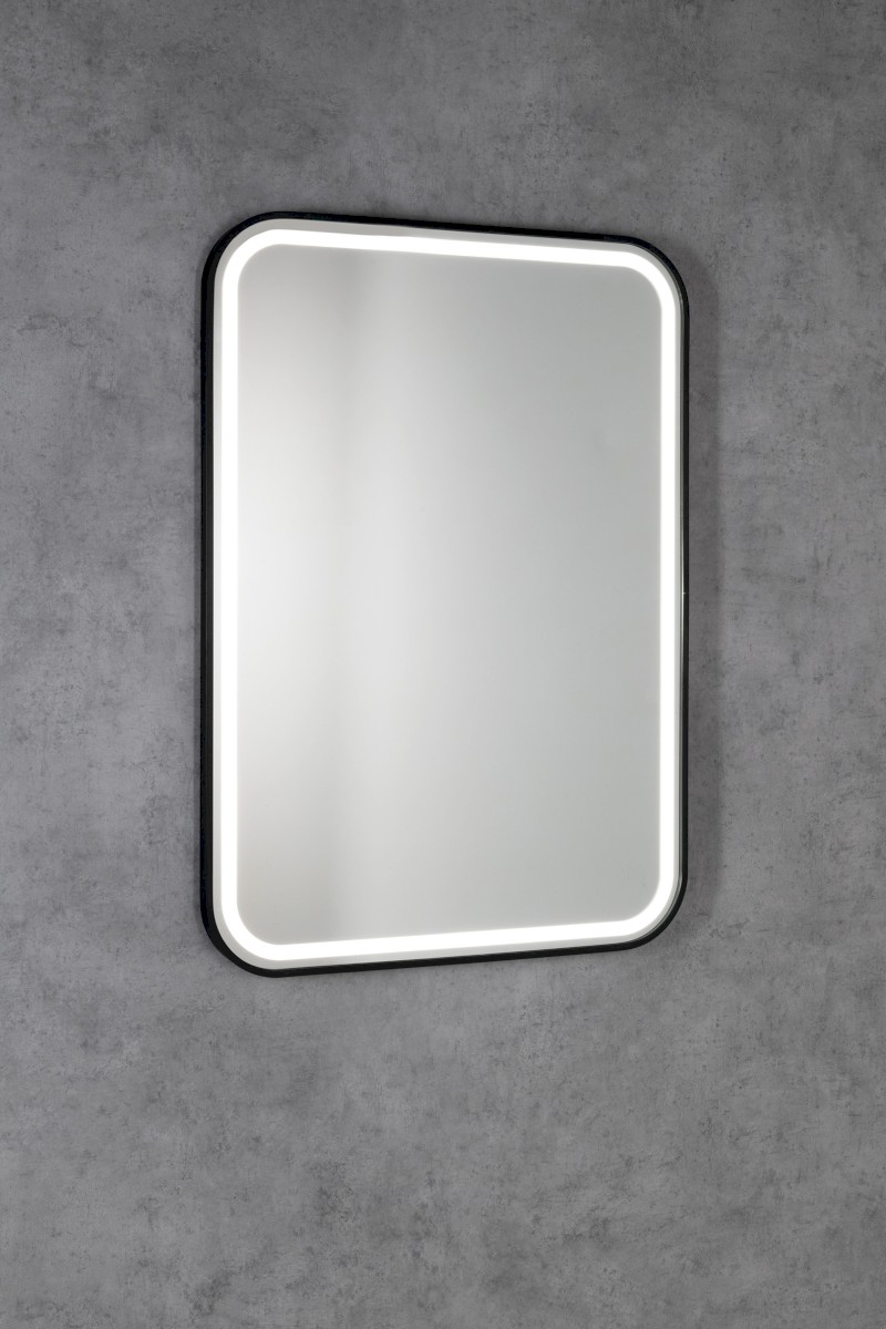 CETIS zrcadlo s LED osvětlením 60x80cm, černá mat CT080